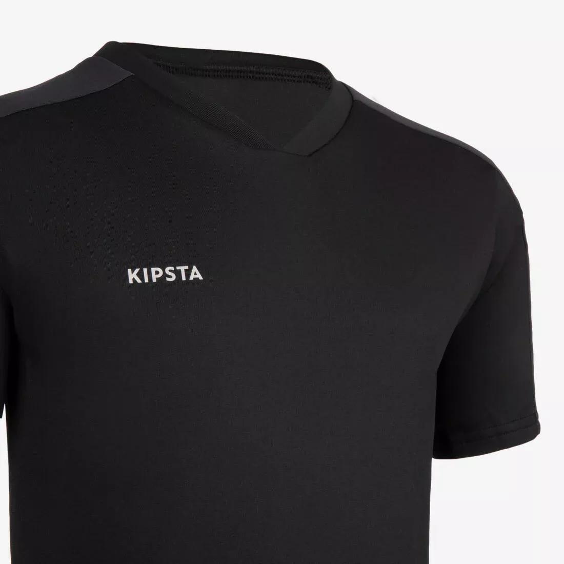 SMOKED BLACK Kids' Short-Sleeved Football Shirt Essential, , large image number 1