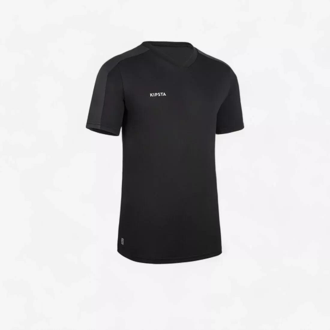 SMOKED BLACK Kids' Short-Sleeved Football Shirt Essential, No Color, large image number 5