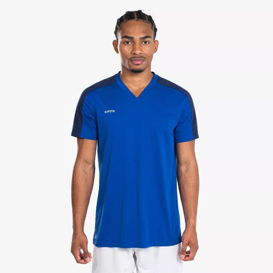 Adult Short-Sleeved Football Shirt Essential, Navy, , large image number 1