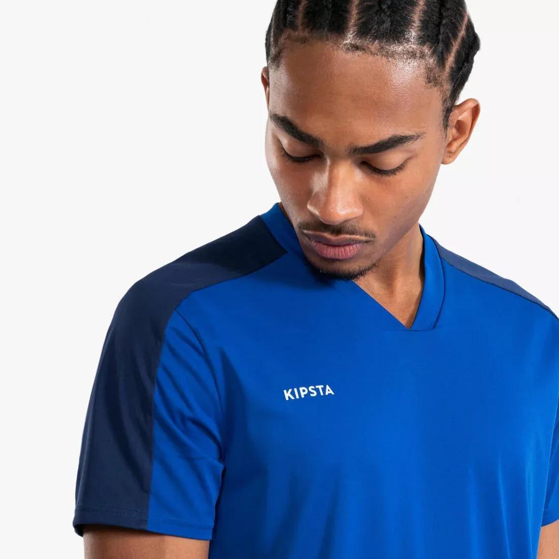 Adult Short-Sleeved Football Shirt Essential, Navy, No Color, large image number 9