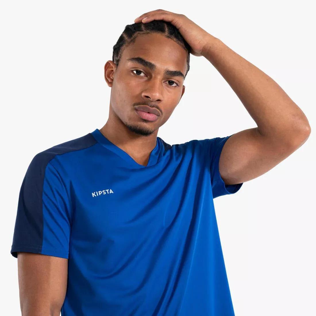 Adult Short-Sleeved Football Shirt Essential, Navy, No Color, large image number 10