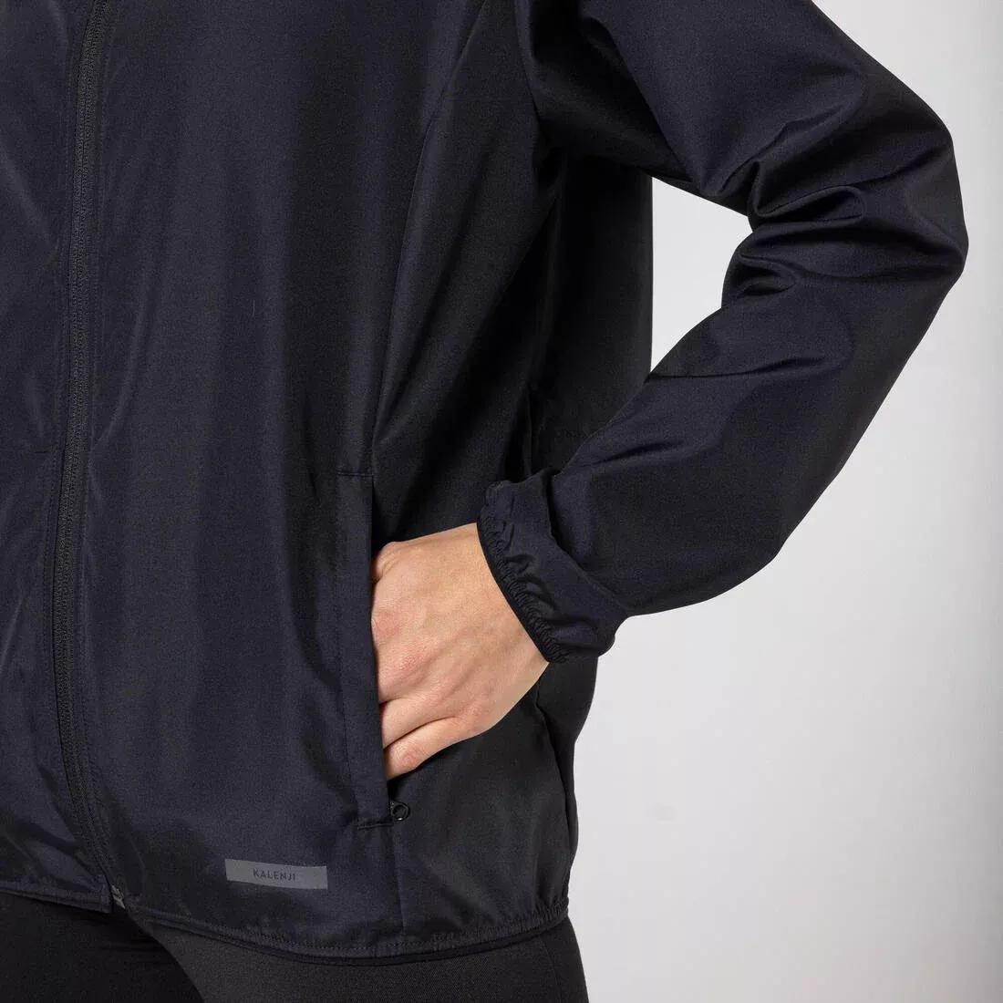 BLACK Women's windproof running jacket - KIPRUN Run 100 Wind - Black, , large image number 11