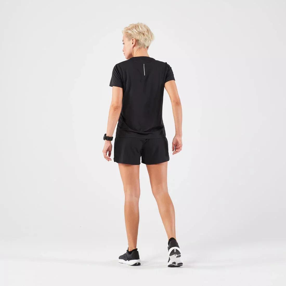 Women Breathable Kiprun Run Running T-Shirt, Black, , large image number 4