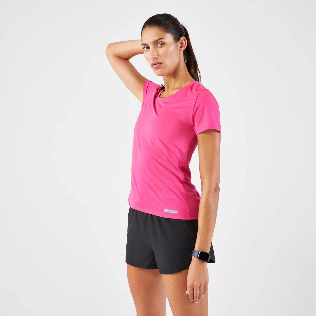 Women Breathable Kiprun Run Running T-Shirt, Black, , large image number 9
