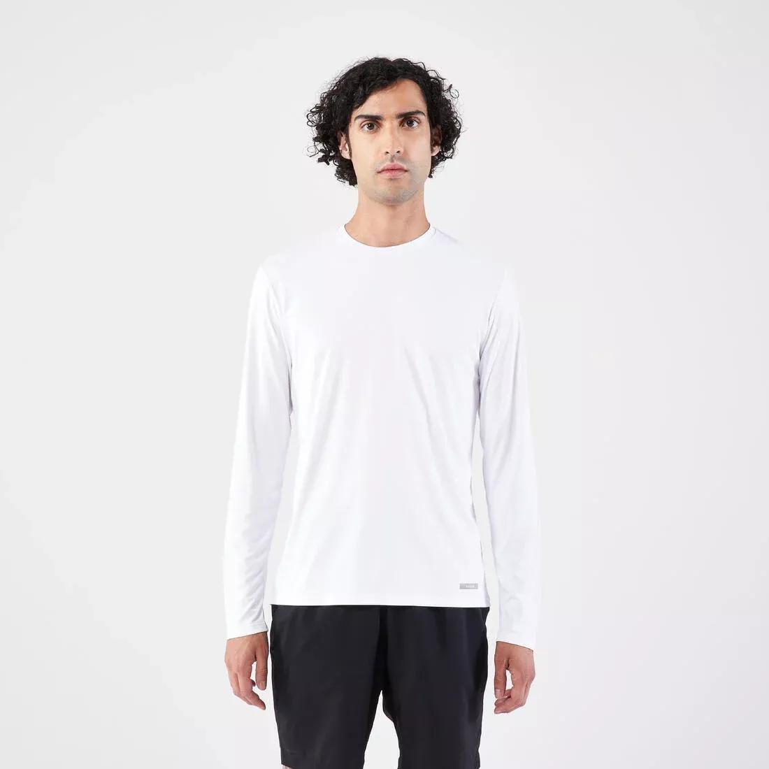 SMOKED BLACK Men's Running Long-Sleeved T-Shirt Anti-UV - Kiprun Dry 500 UV, , large image number 1