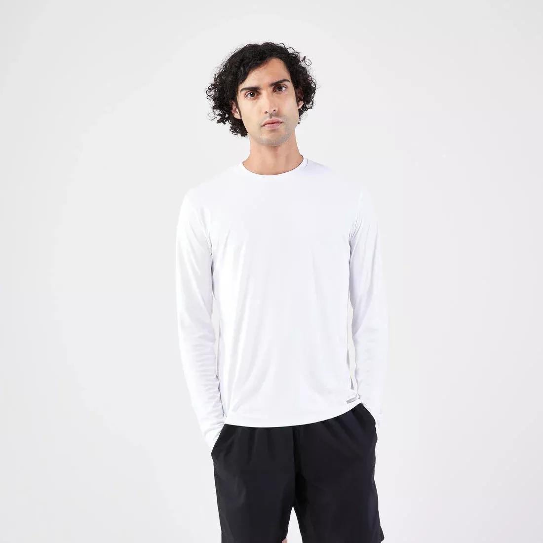 SMOKED BLACK Men's Running Long-Sleeved T-Shirt Anti-UV - Kiprun Dry 500 UV, , large image number 8