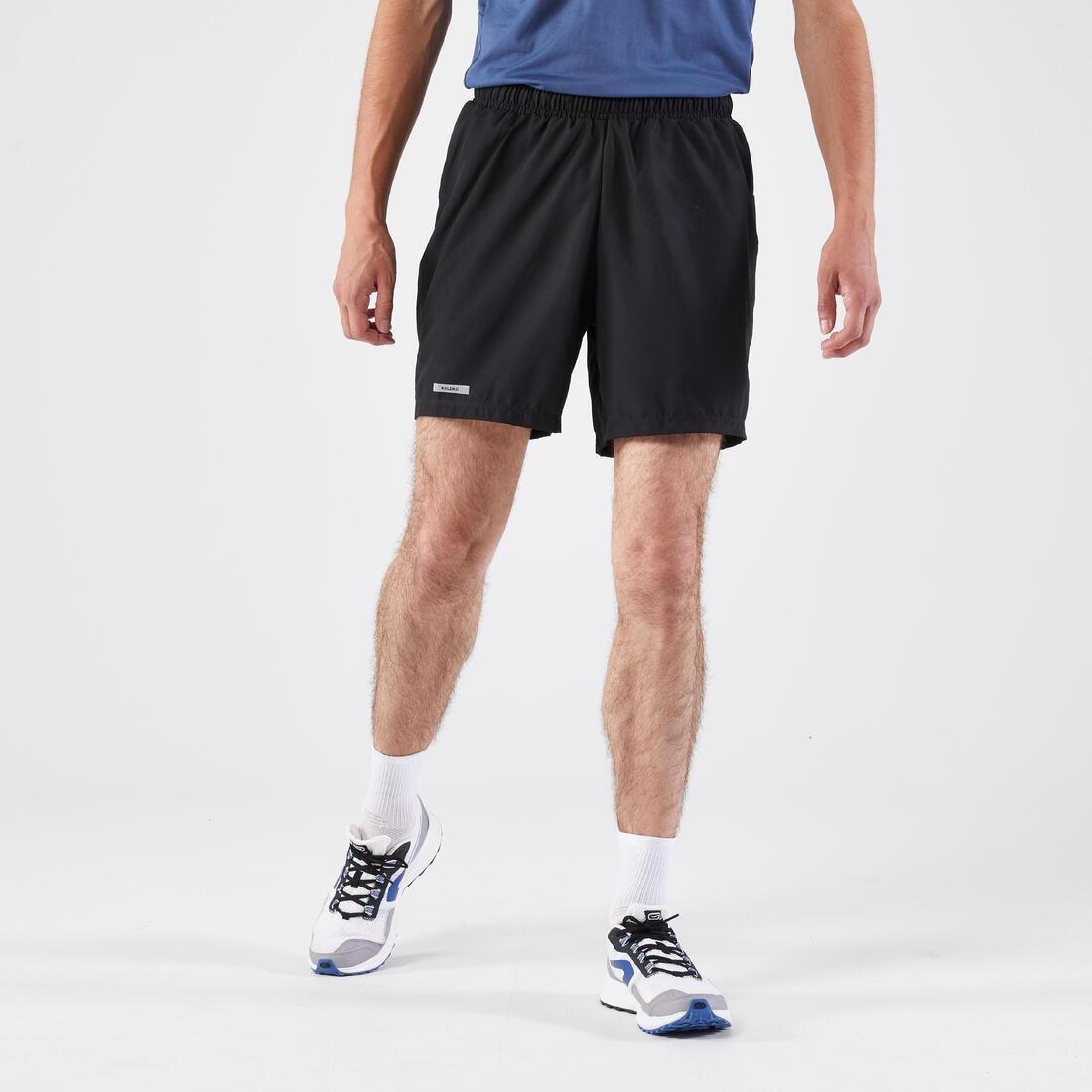 Men Running Shorts - Kiprun Run 100, Black, , large image number 4