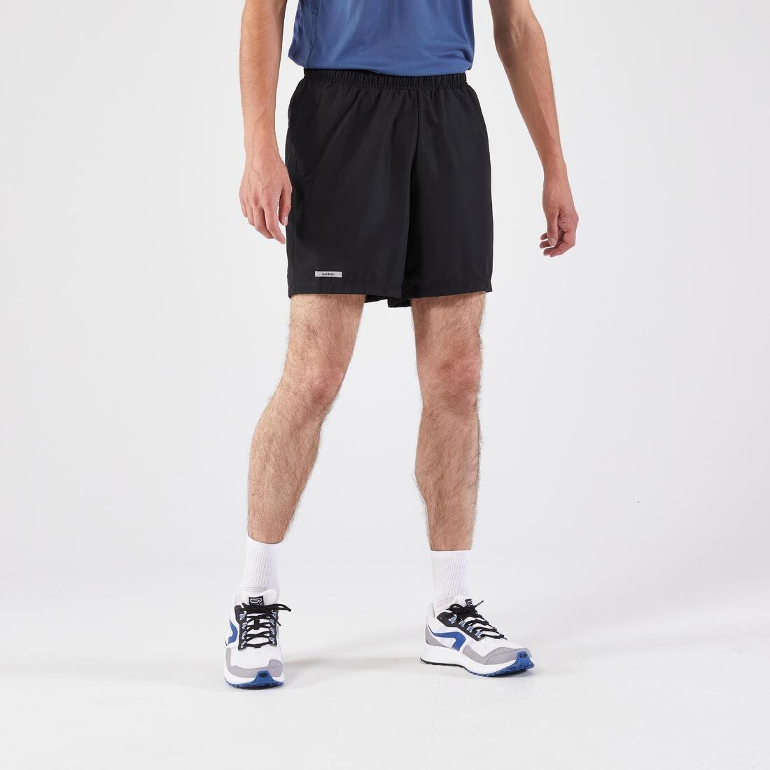 Men Running Shorts - Kiprun Run 100, Black, , large image number 6