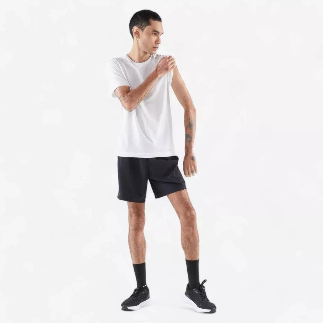 Men Running Shorts - Kiprun Run 100, Grey, No Color, large image number 3