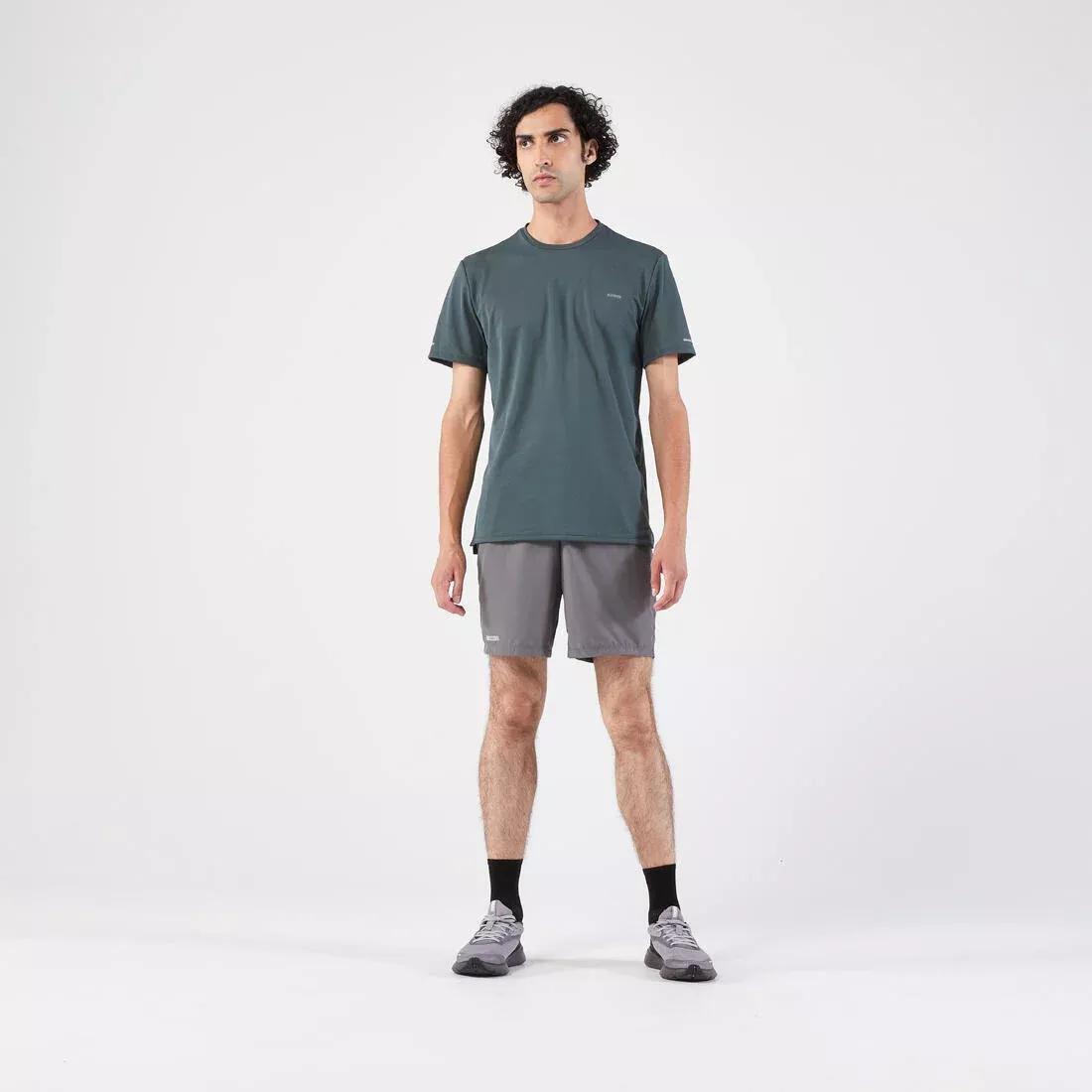 Men Running Shorts - Kiprun Run 100, Grey, No Color, large image number 10