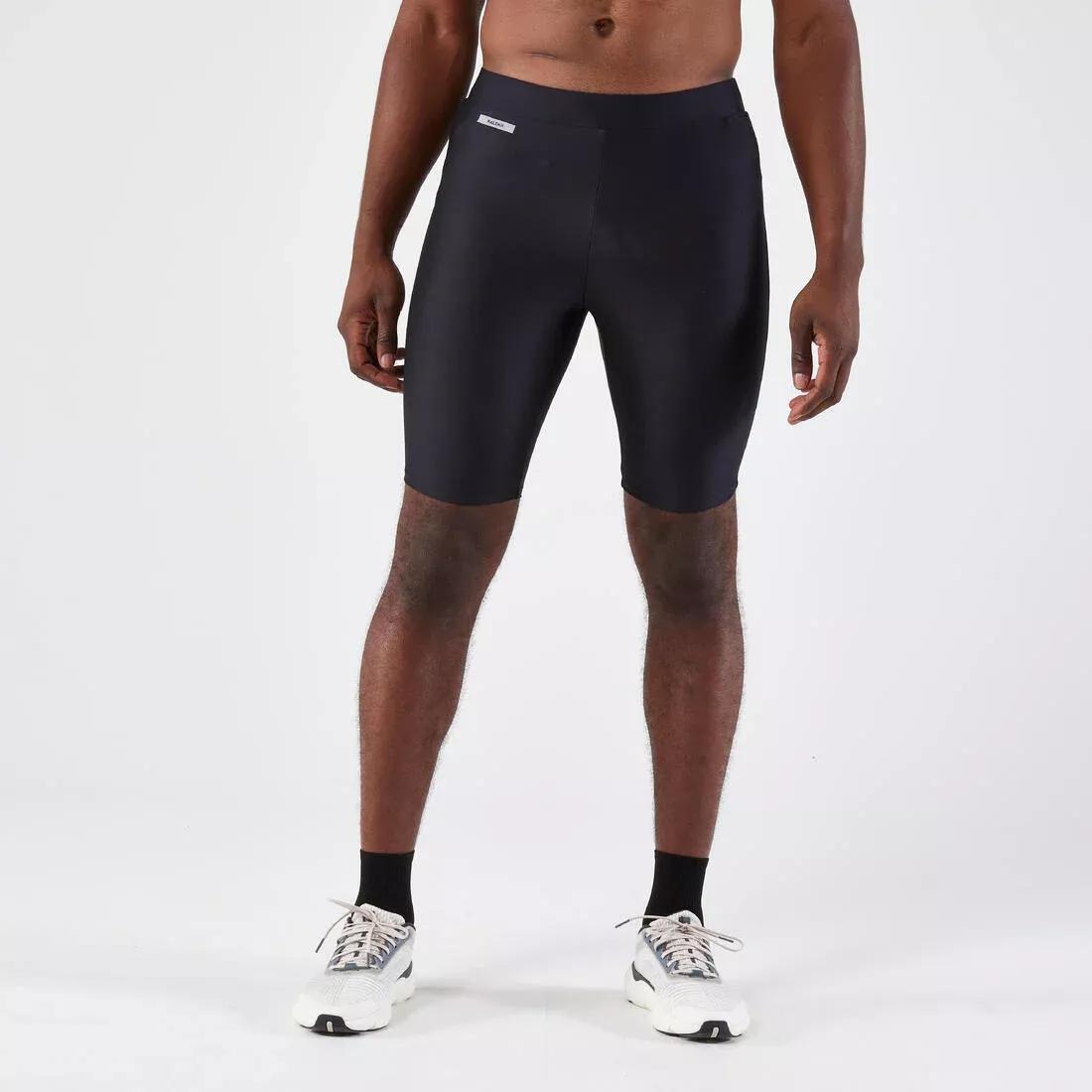 Men Running Tight Shorts - Kiprun Run 100, Black, No Color, medium