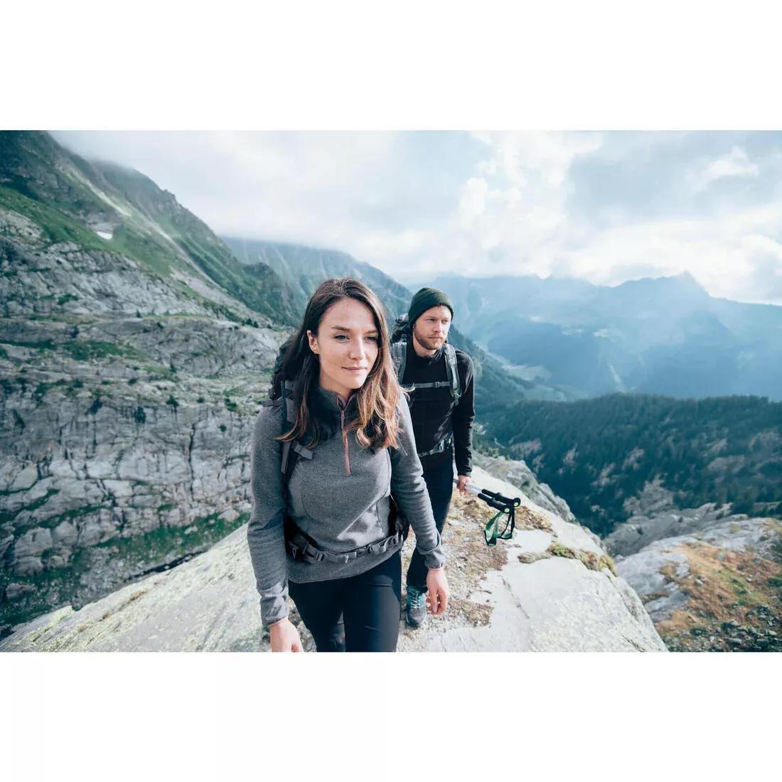 Women Mountain Hiking Fleece - MH100, Black, No Color, large image number 2