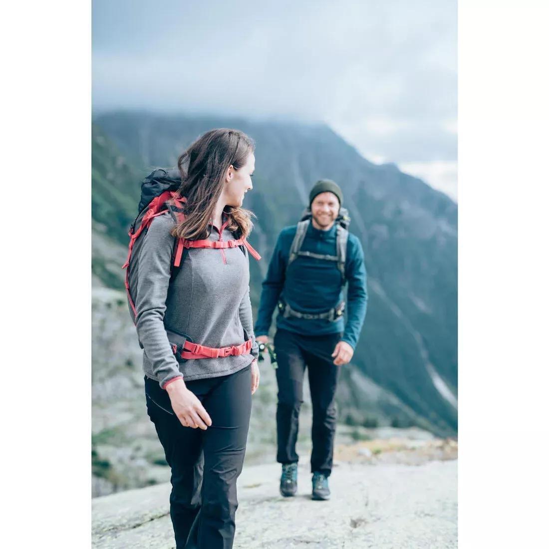 Women Mountain Hiking Fleece - MH100, Black, No Color, large image number 9