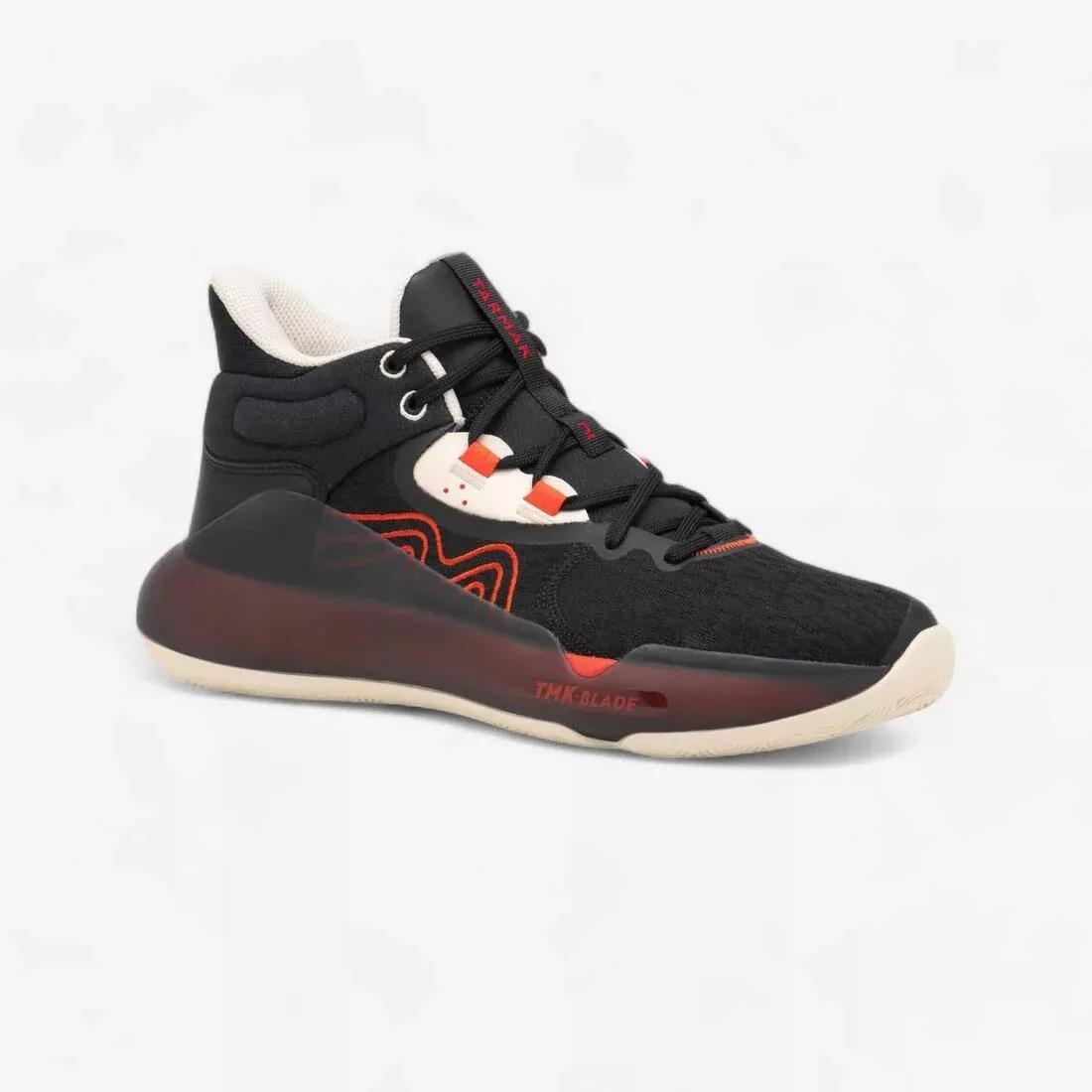 Adults Basketball Shoes - SE500 High, Black, 5401_000, large image number 1