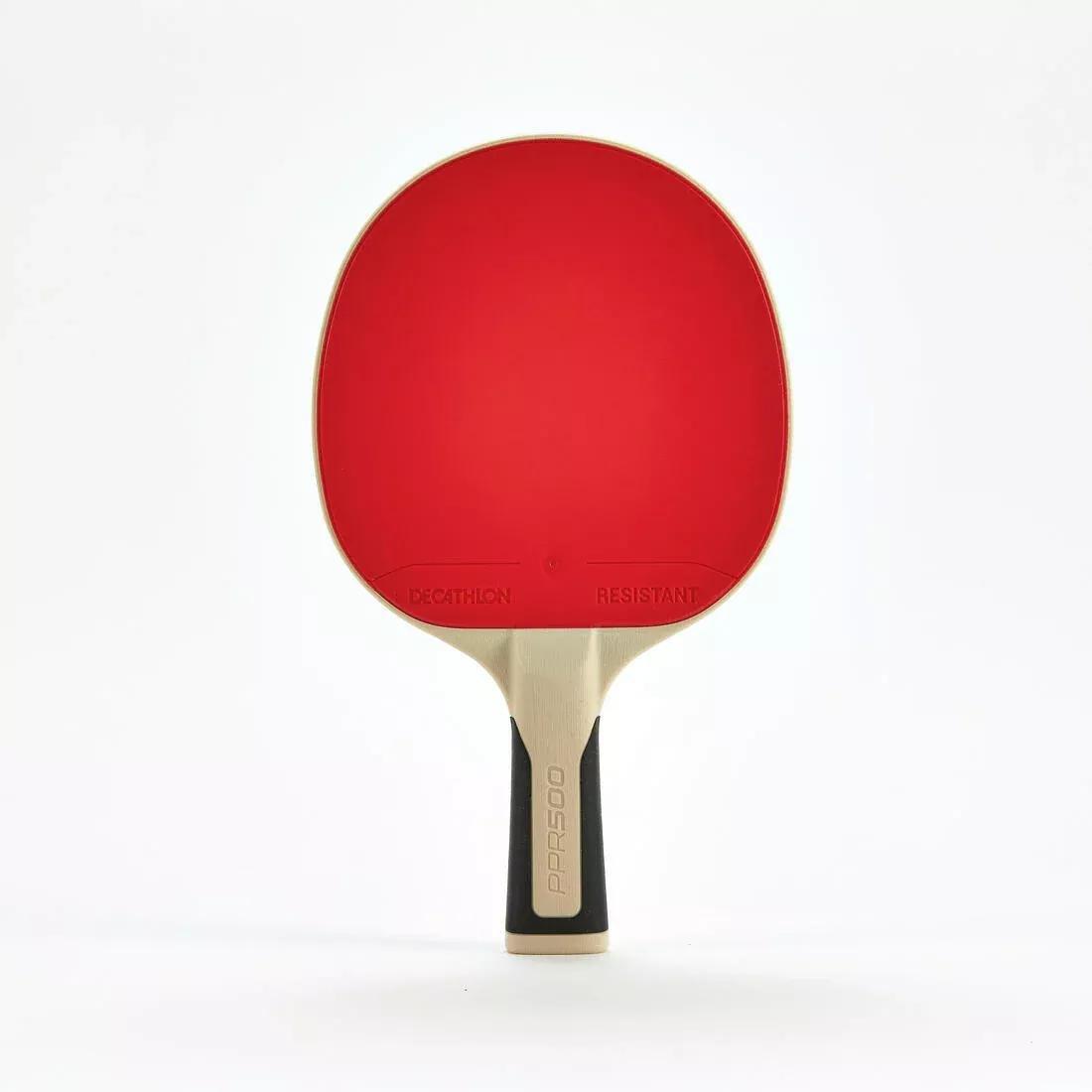 Durable Table Tennis Bats + 3 Balls Set PPR 500 Set, Multicolour, No Color, medium