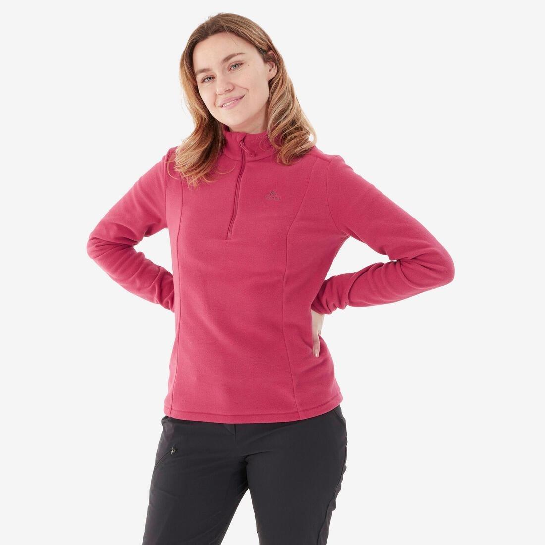 Women Mountain Walking Fleece - Mh100, Red, No Color, medium
