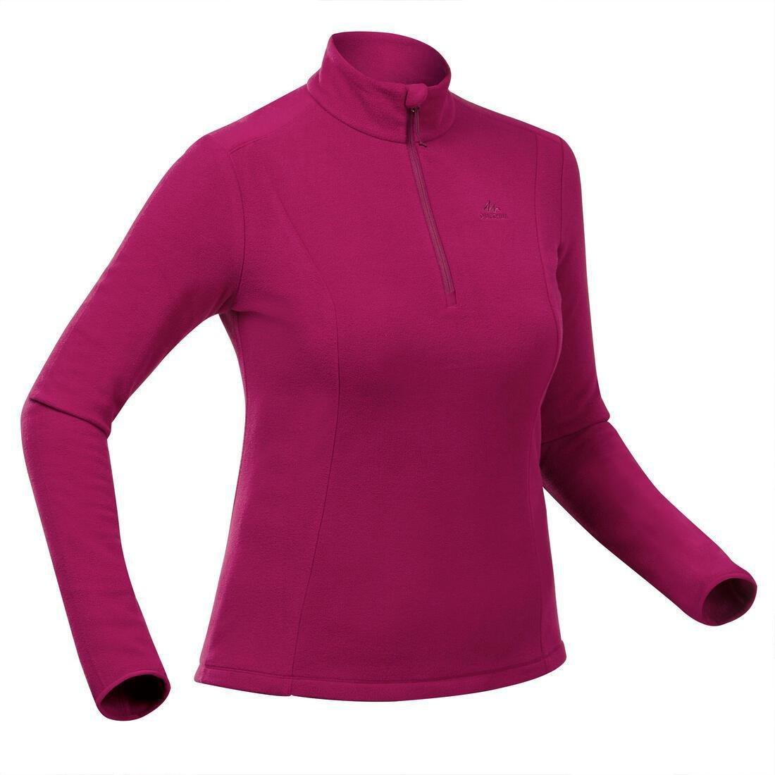 Women Mountain Walking Fleece - Mh100, Red, No Color, medium