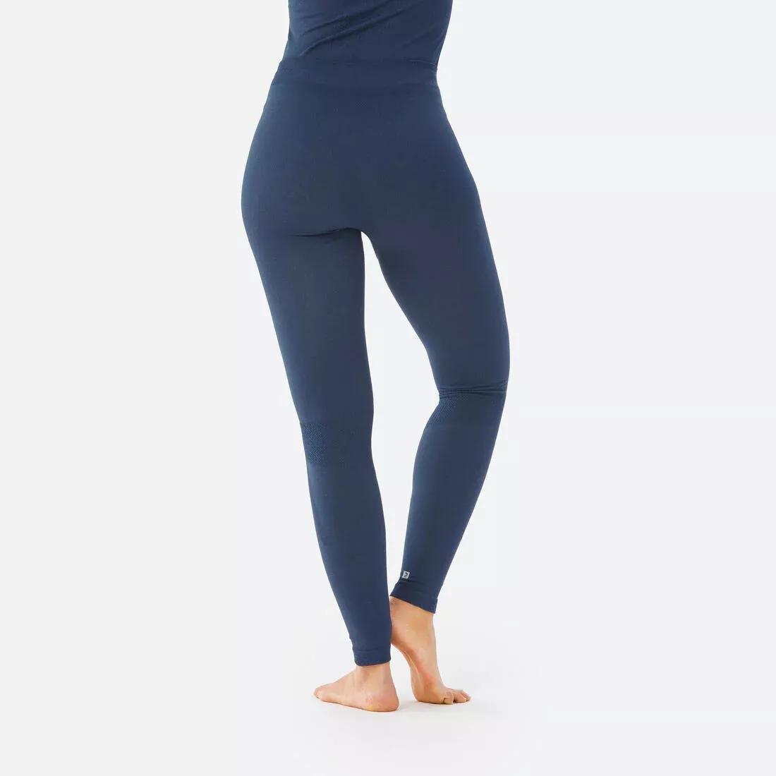 ASPHALT BLUE Women's Seamless Ski Base Layer Bottoms - BL 500 - Navy blue, , large image number 2