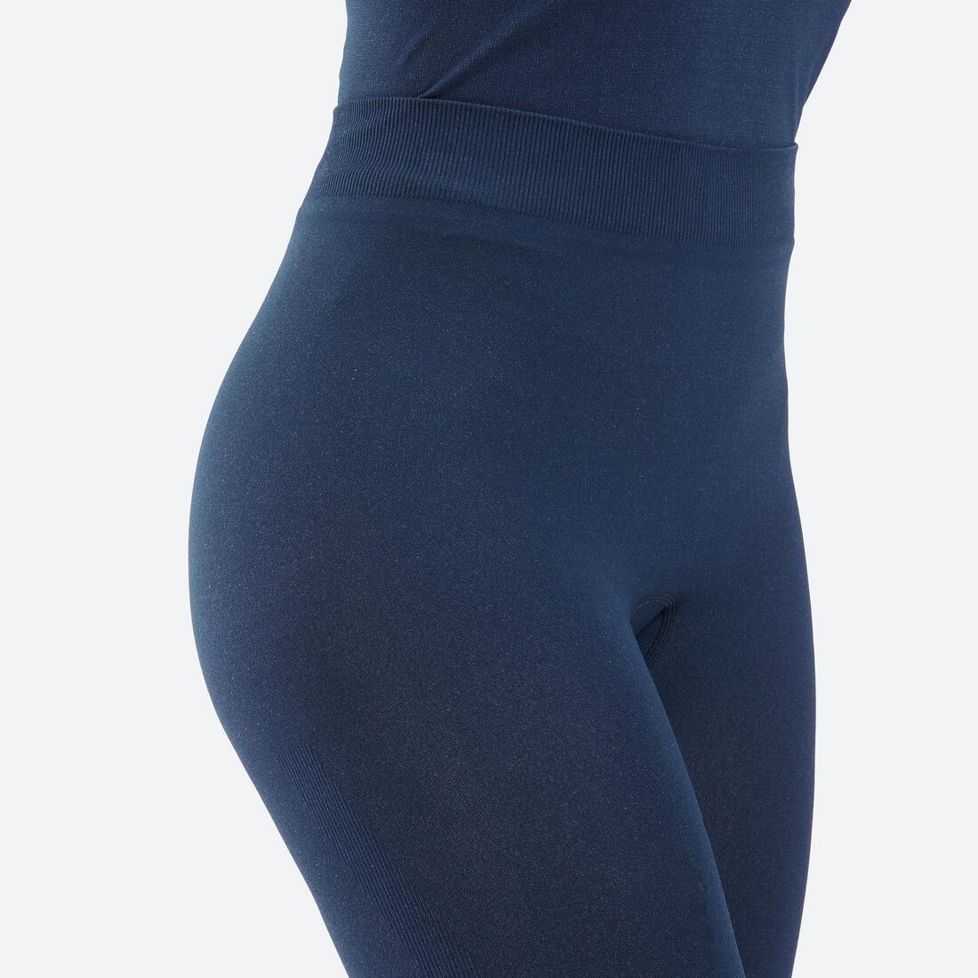 ASPHALT BLUE Women's Seamless Ski Base Layer Bottoms - BL 500 - Navy blue, , large image number 3