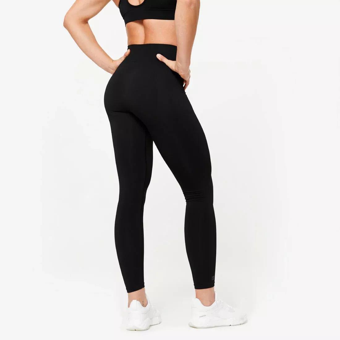 Women Push-Up Effect Seamless Leggings, Black, , large image number 8