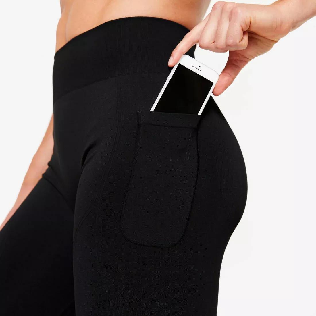 Women Push-Up Effect Seamless Leggings, Black, , large image number 10