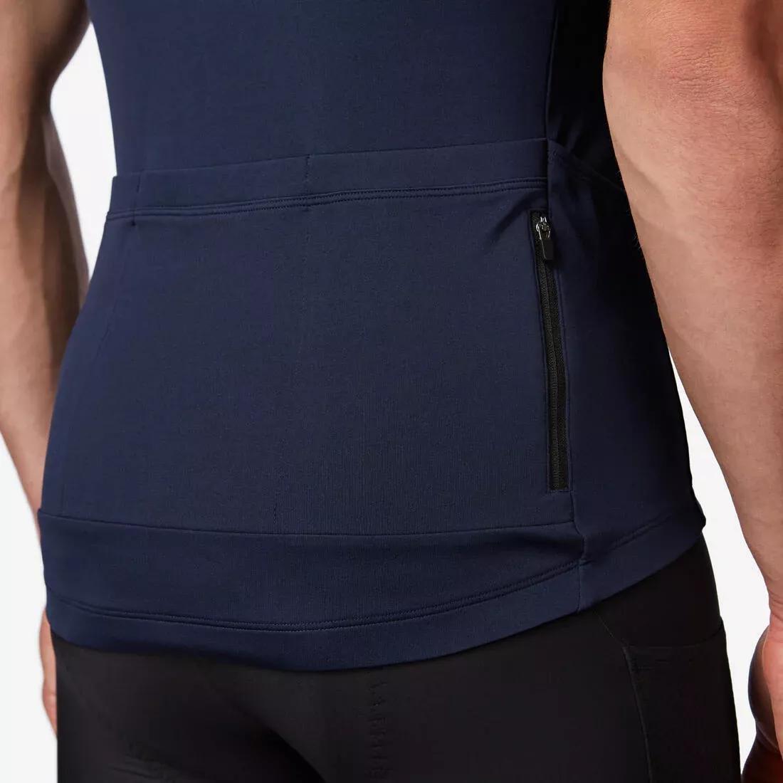 Men road biking short-sleeved top, Blue, No Color, large image number 2