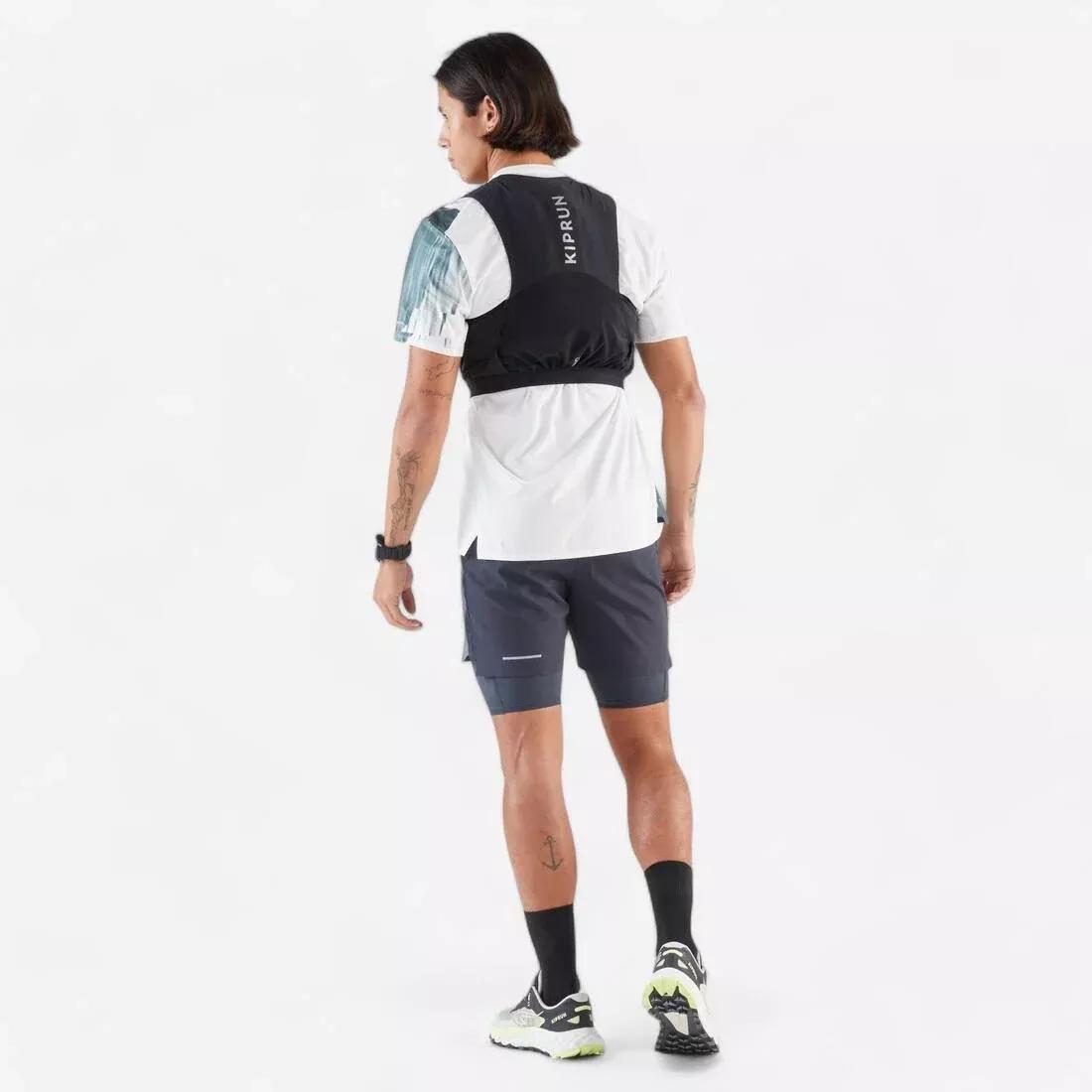 Men Trail Running Long-Distance 2in1 Shorts - KIPRUN Run Ultra 900, Grey, No Color, large image number 2