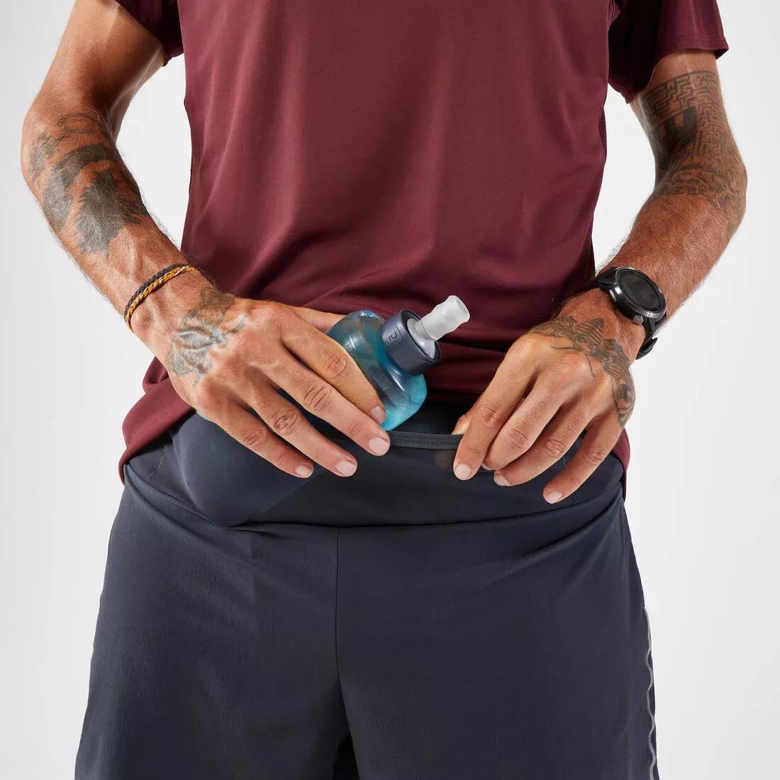 Men Trail Running Long-Distance 2in1 Shorts - KIPRUN Run Ultra 900, Grey, No Color, large image number 7