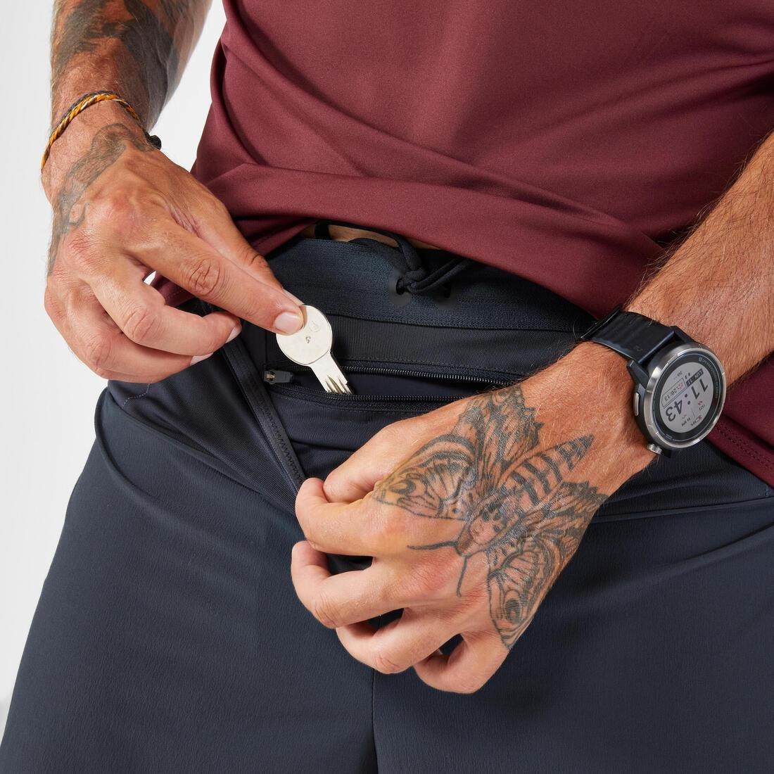 Men Trail Running Long-Distance 2in1 Shorts - KIPRUN Run Ultra 900, Grey, No Color, large image number 9