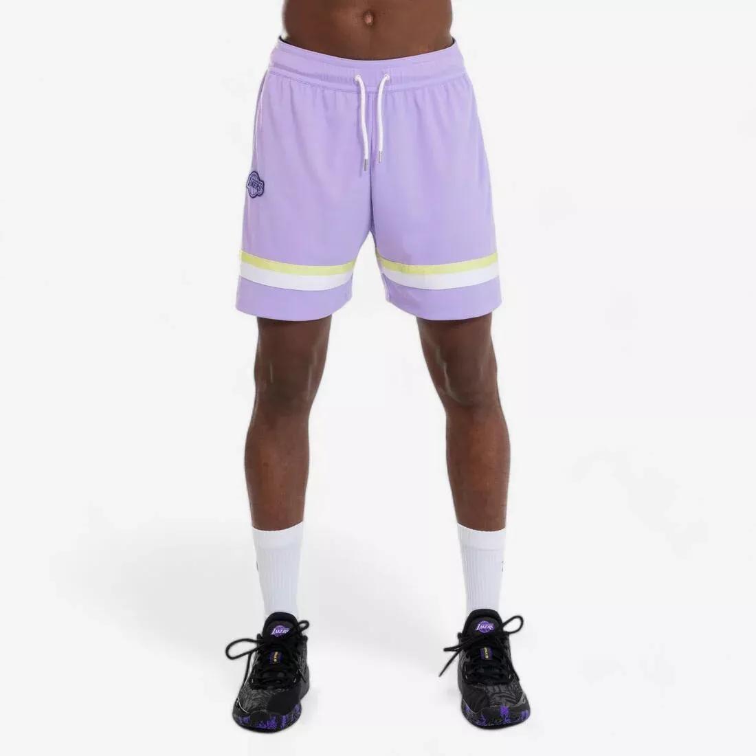 Unisex Basketball Shorts - SH 900 NBA Lakers, Purple, No Color, medium