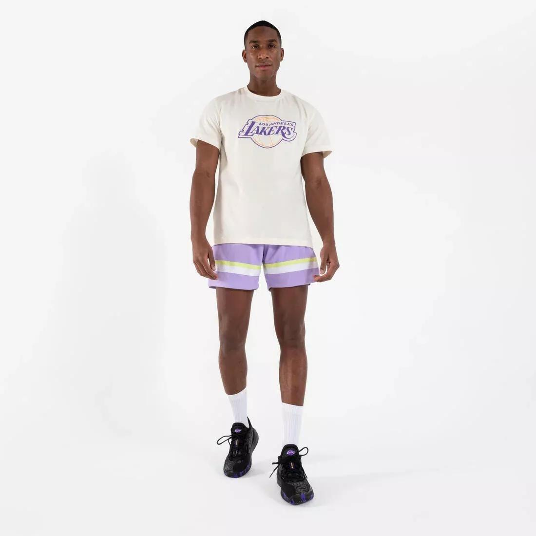 Unisex Basketball Shorts - SH 900 NBA Lakers, Purple, No Color, large image number 1