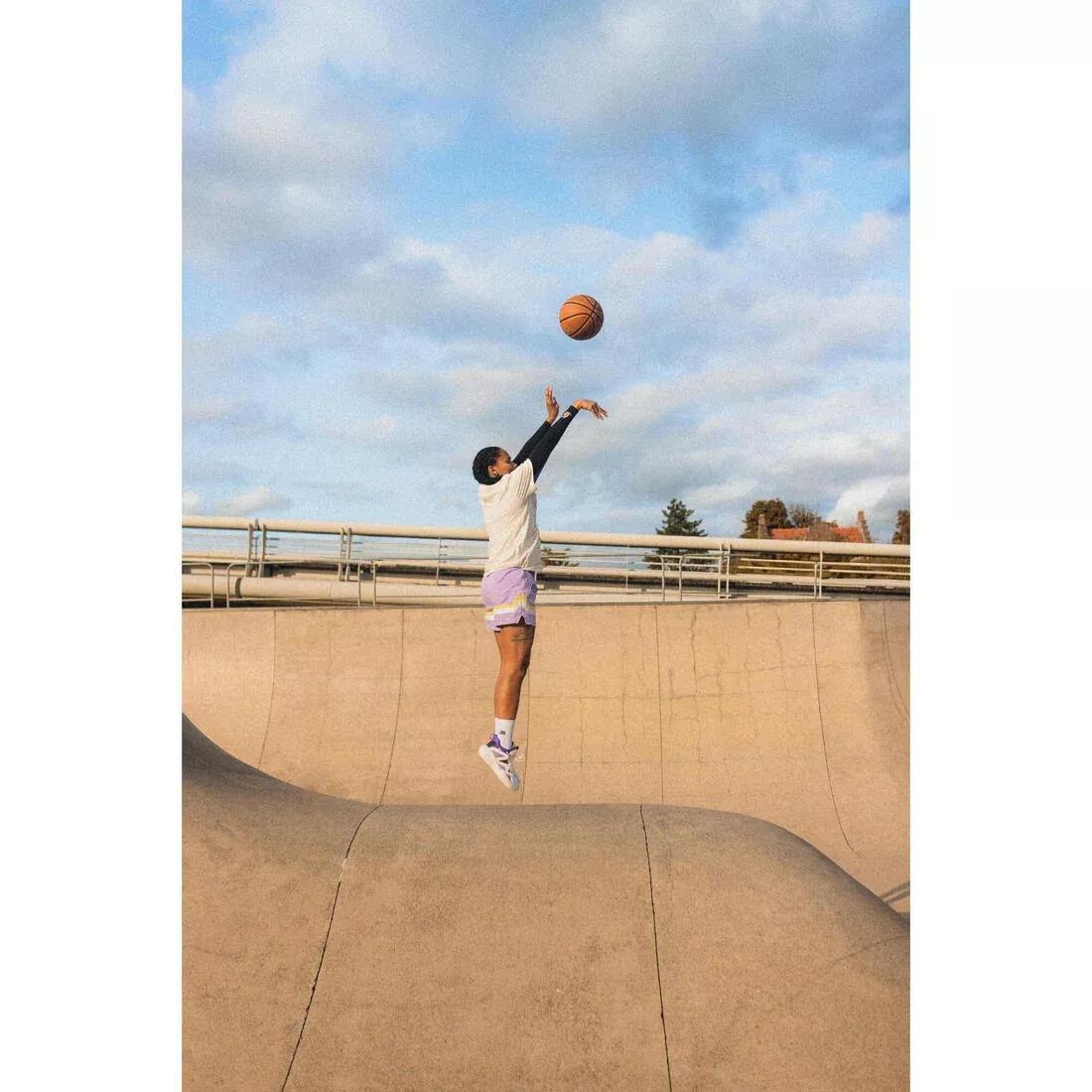 Unisex Basketball Shorts - SH 900 NBA Lakers, Purple, No Color, large image number 6