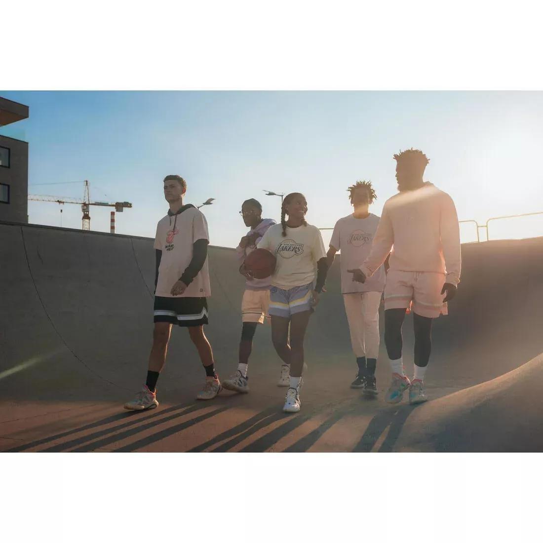 Unisex Basketball Shorts - SH 900 NBA Lakers, Purple, No Color, large image number 7