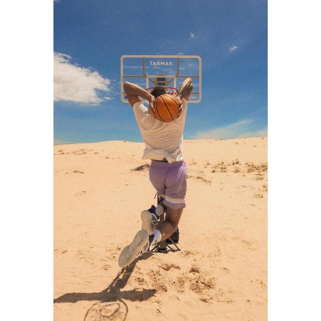 Unisex Basketball Shorts - SH 900 NBA Lakers, Purple, No Color, large image number 9