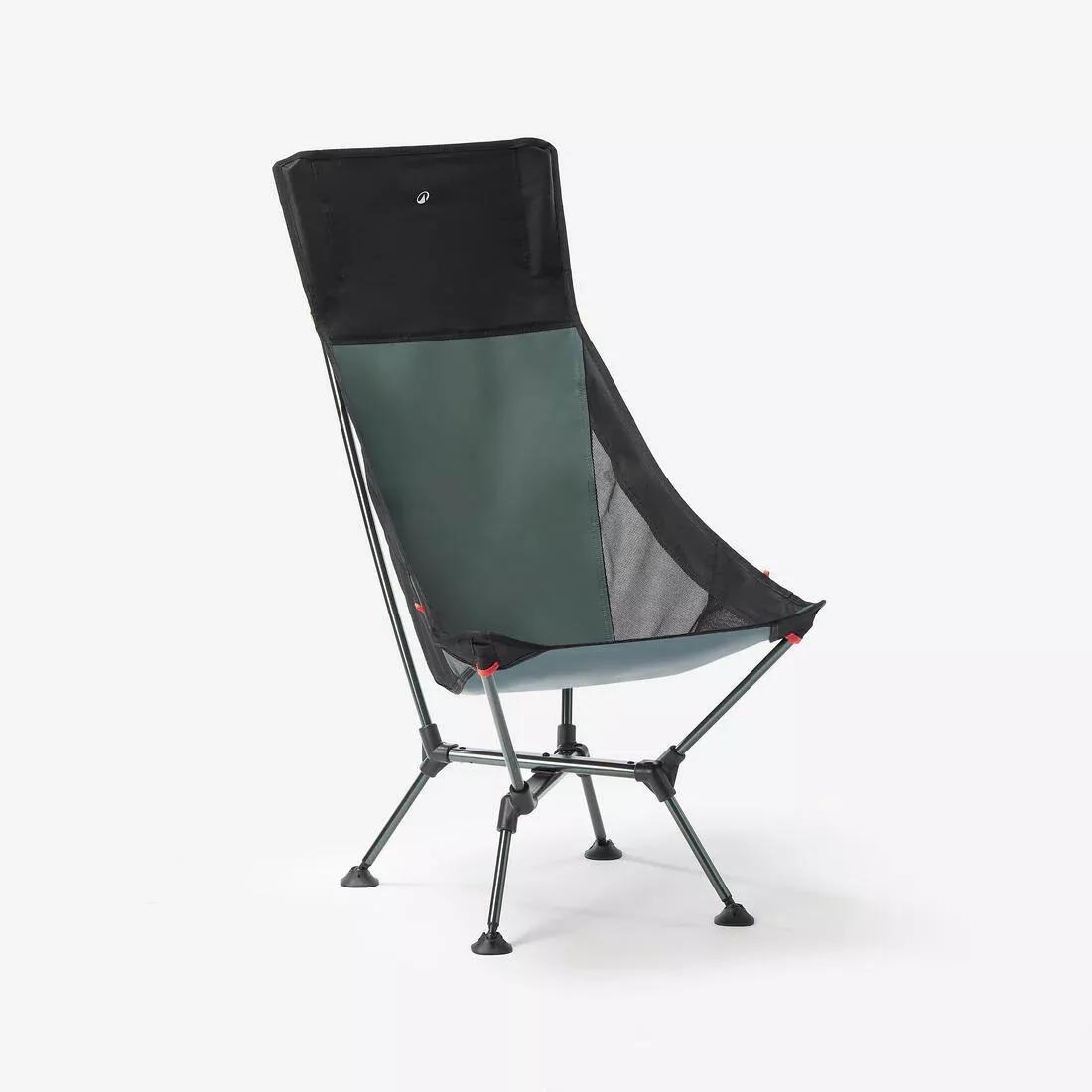 SMOKED GREEN LOW CAMPING CHAIR 900 XL - FOLDABLE AND COMPACT, No Color, large image number 0