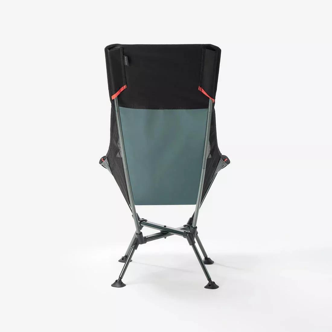 Ultra-compact Low Camping Chair with High Backrest 900 XL, Green, No Color, large image number 3