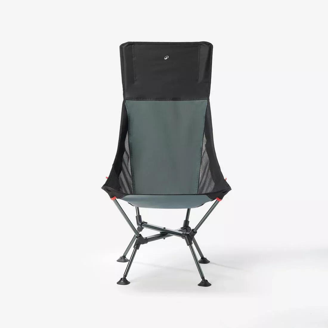 Ultra-compact Low Camping Chair with High Backrest 900 XL, Green, No Color, large image number 7