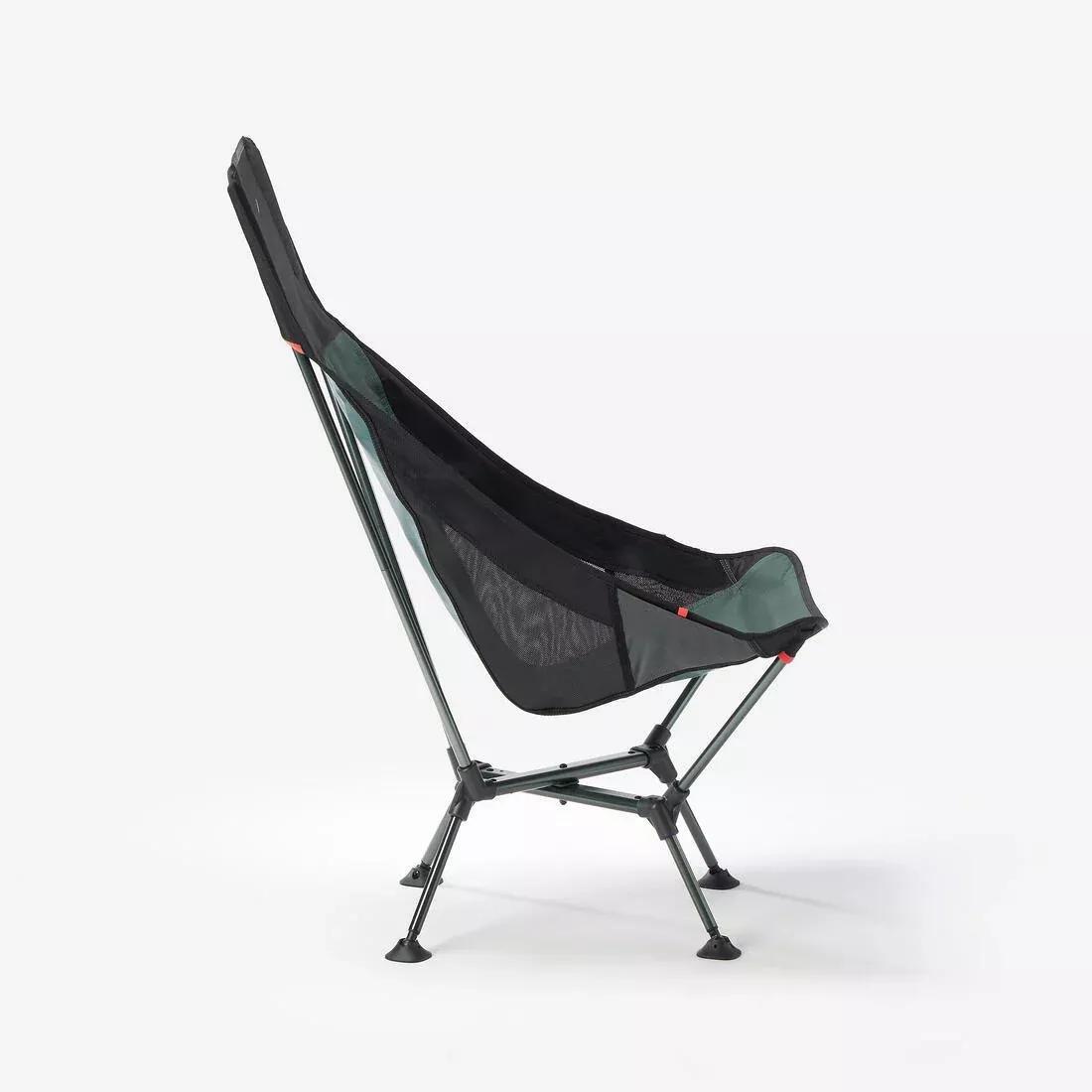 Ultra-compact Low Camping Chair with High Backrest 900 XL, Green, No Color, large image number 8