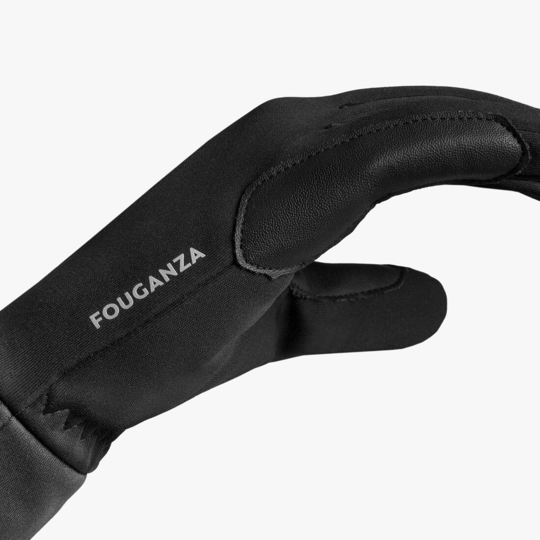 SMOKED BLACK Adult Horse Riding Gloves 100 - Black, No Color, large image number 3