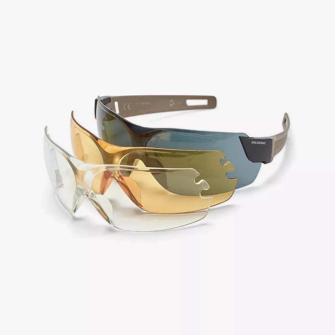 Pack of Protective shooting glasses SG100 PK3 ~(3 lenses included), Beige, No Color, large image number 0