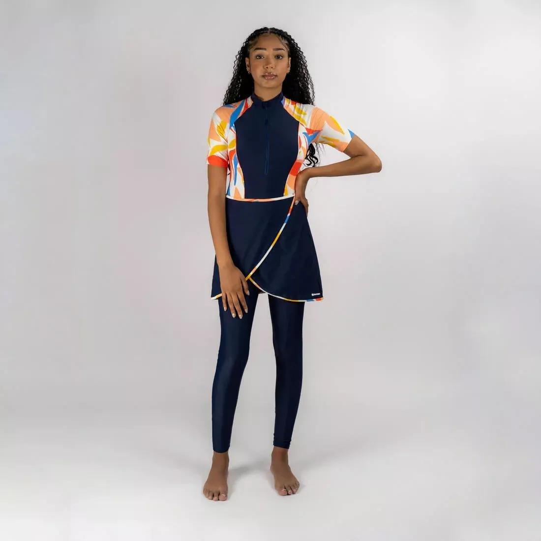 BURKINI RIME 100 SHORT SLEEVED, Navy, No Color, medium