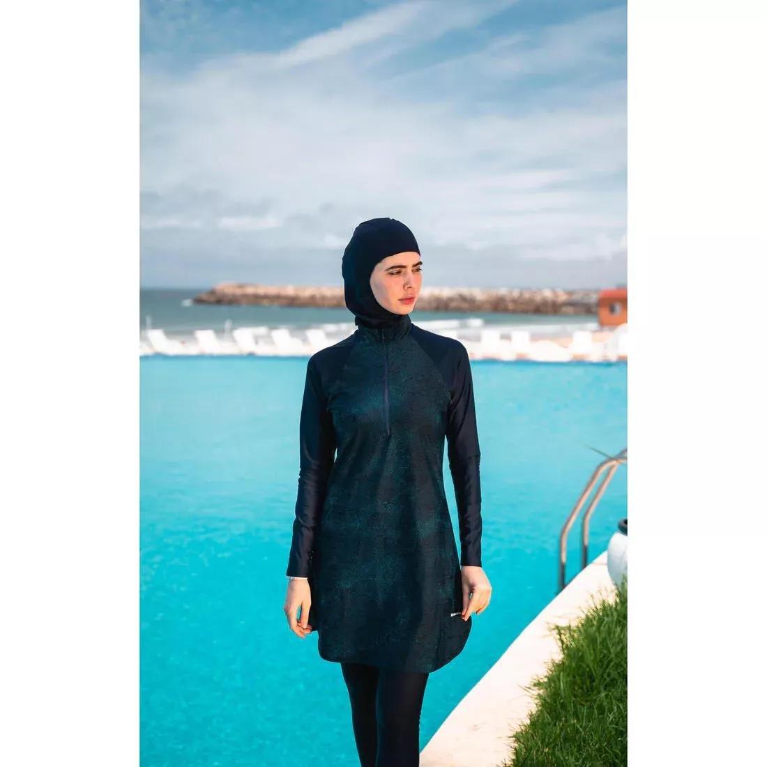 Swimming Hijab - 100, Blue, No Color, large image number 4