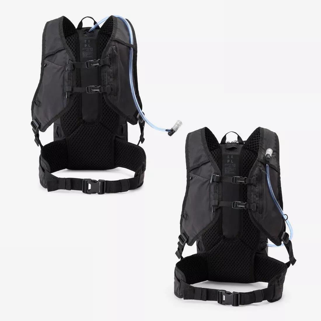 Cycling, Mountain Biking Hydration Backpack. 12L/2L, Black, No Color, large image number 2