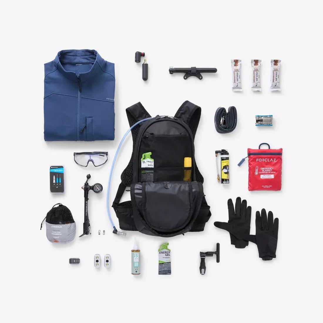 Cycling, Mountain Biking Hydration Backpack. 12L/2L, Black, No Color, large image number 4