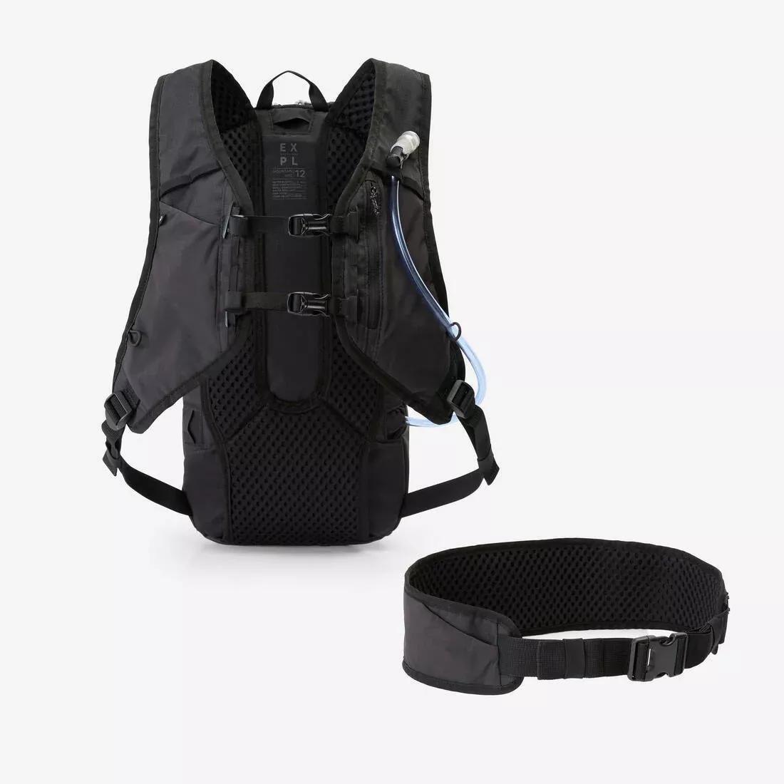 Cycling, Mountain Biking Hydration Backpack. 12L/2L, Black, No Color, large image number 6