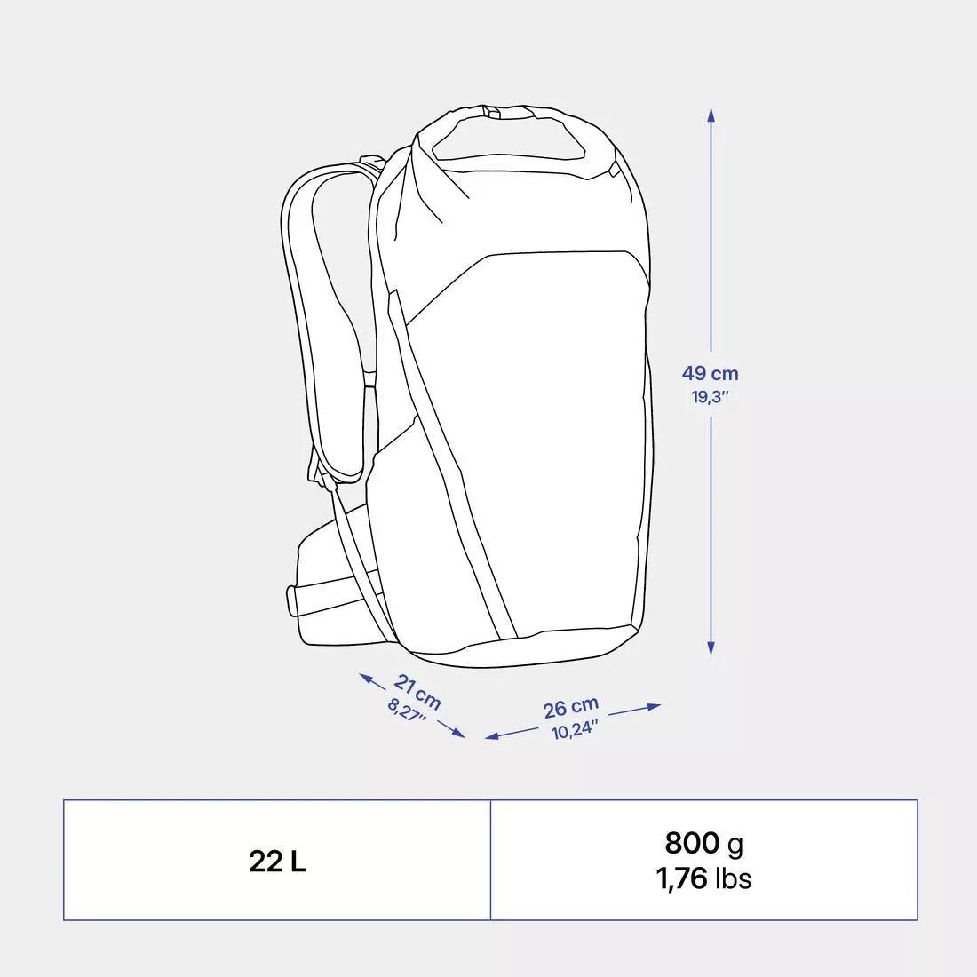 Mountain Hiking Backpack - MH500 Light 22 L, Green, No Color, large image number 4