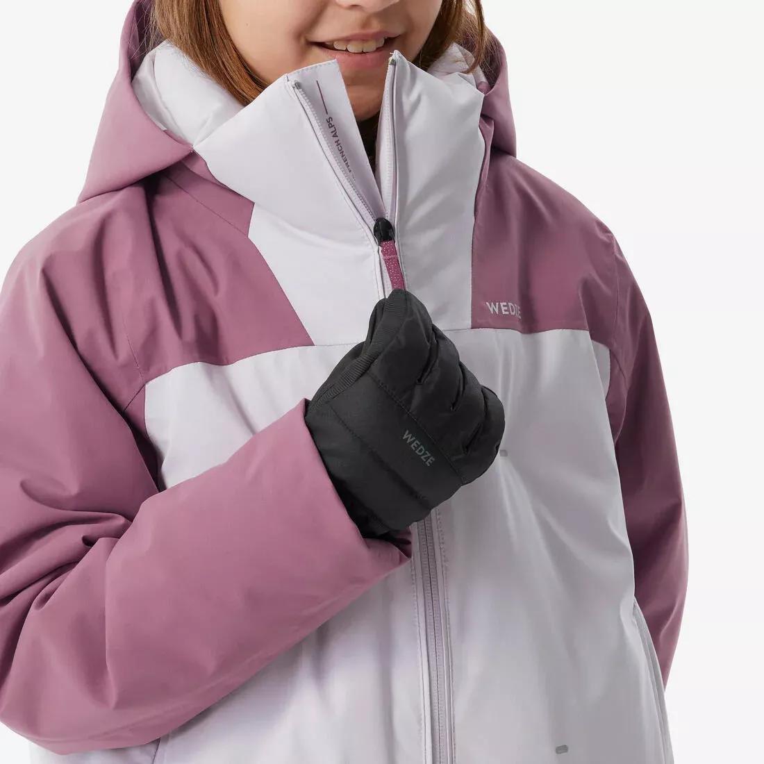 Kids Girls warm and waterproof padded ski jacket - 6-14 years - 500 WARM, Pink, No Color, medium