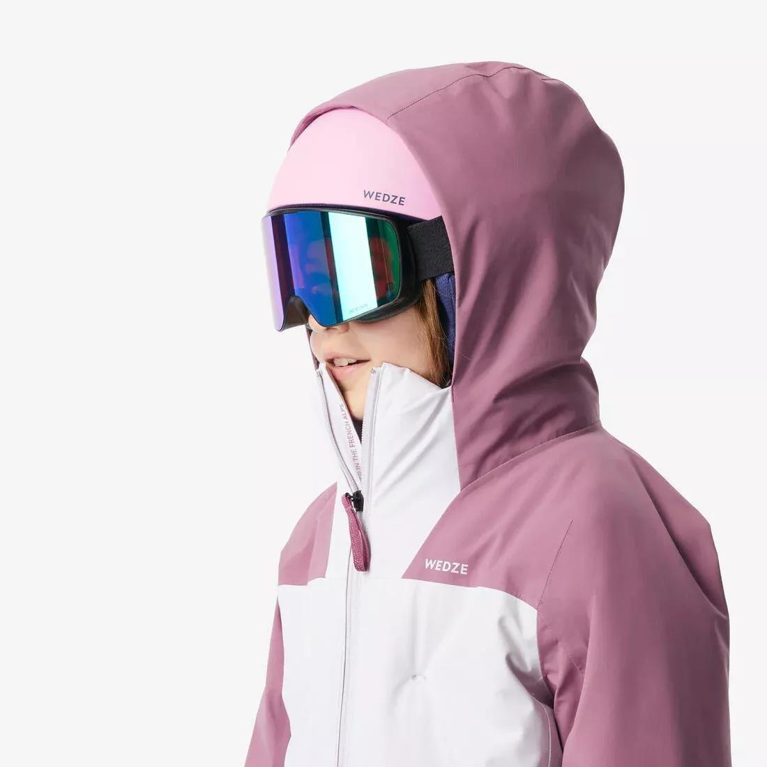 Kids Girls warm and waterproof padded ski jacket - 6-14 years - 500 WARM, Pink, No Color, large image number 5