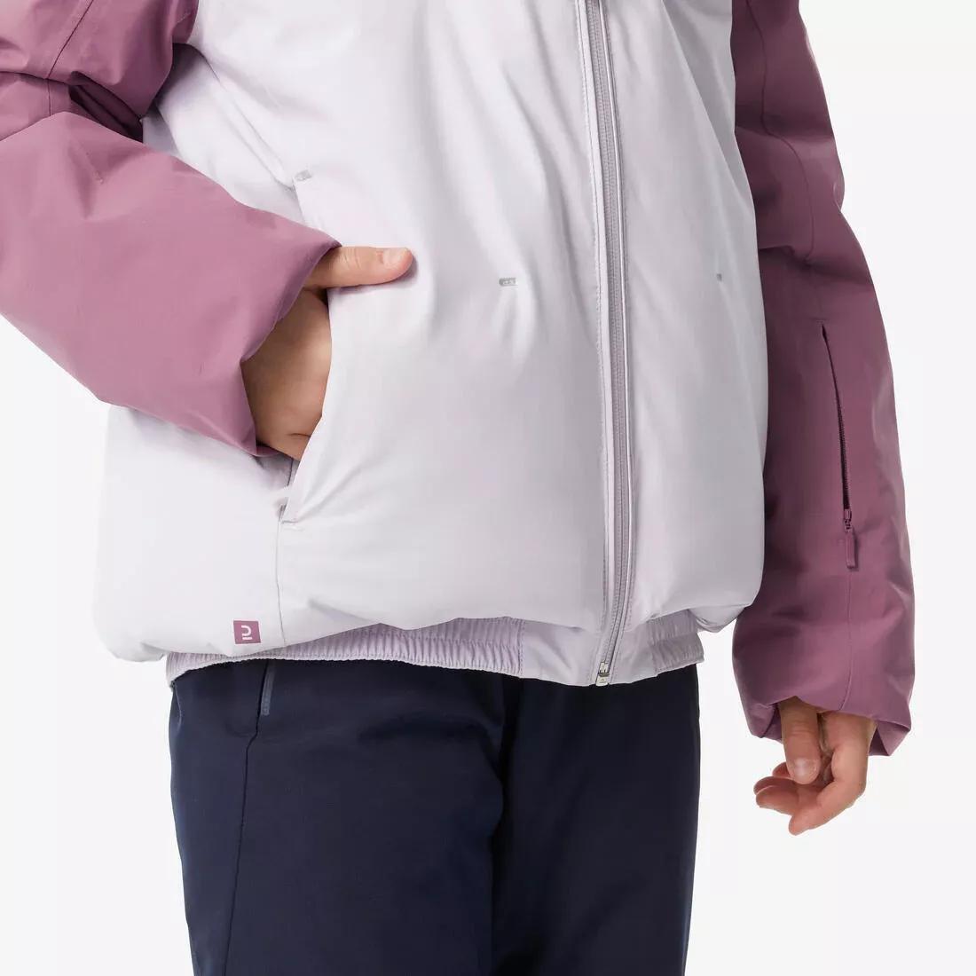 Kids Girls warm and waterproof padded ski jacket - 6-14 years - 500 WARM, Pink, No Color, large image number 7