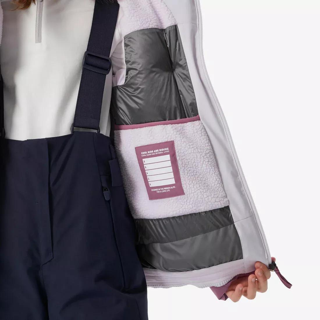 Kids Girls warm and waterproof padded ski jacket - 6-14 years - 500 WARM, Pink, No Color, large image number 9